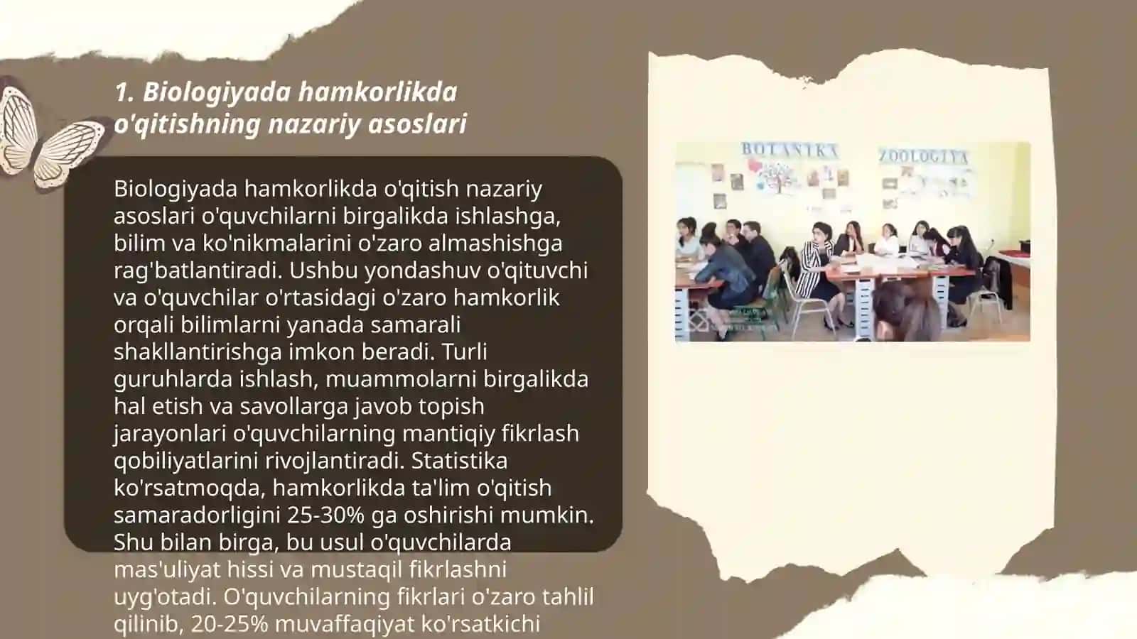 Biologiyani o'qitishda hamkorlikda o'qitish texnalogiyasidan foydalanish 3