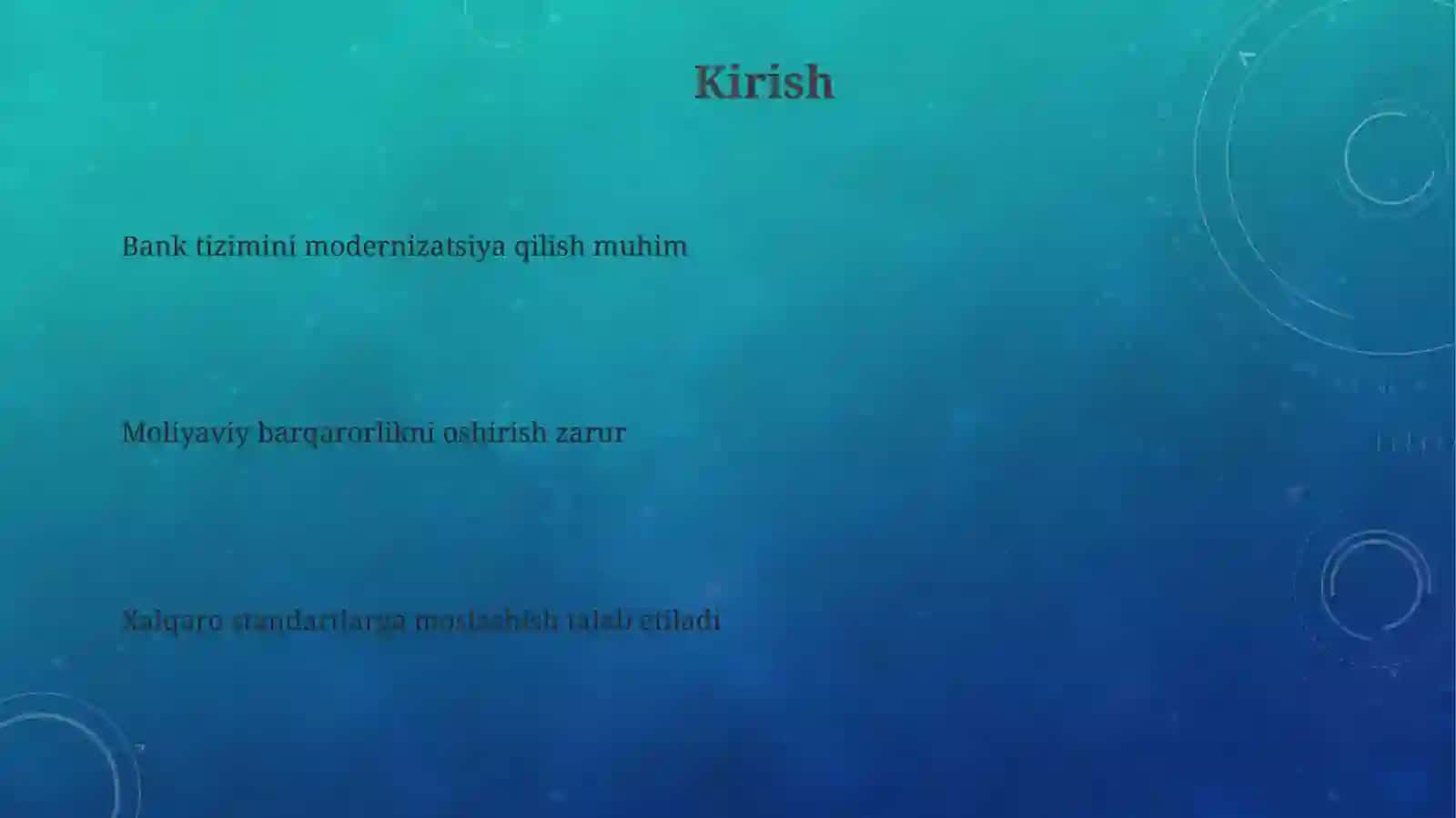 O'zbekiston Respublikasi“Banktiziminiislohqilishstrategiyasi” 3