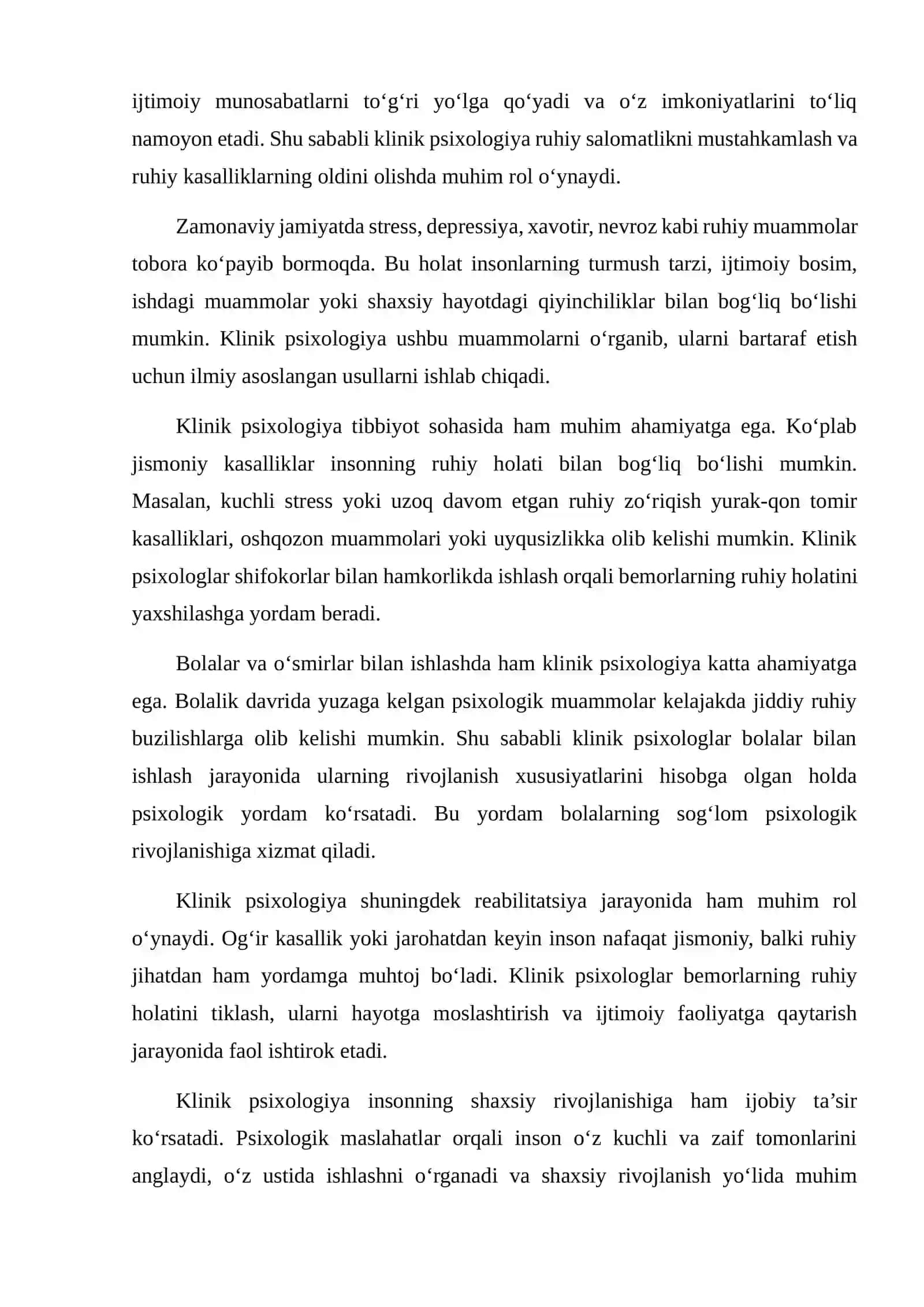 Klinik psixologiyadan maqolalar to'plami 3