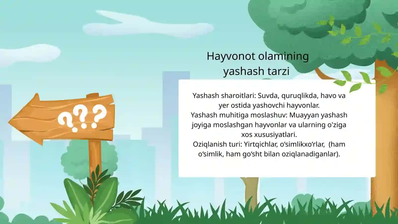 "Hayvonot olamining yashash tarzi,ko’payishi tarqalishi va turlar" 3
