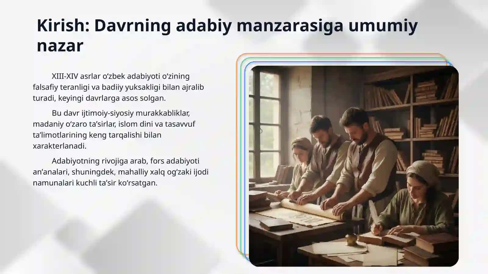 XIII–XIV asrlar adabiyoti. Mumtoz janrlar taraqqiyoti 3