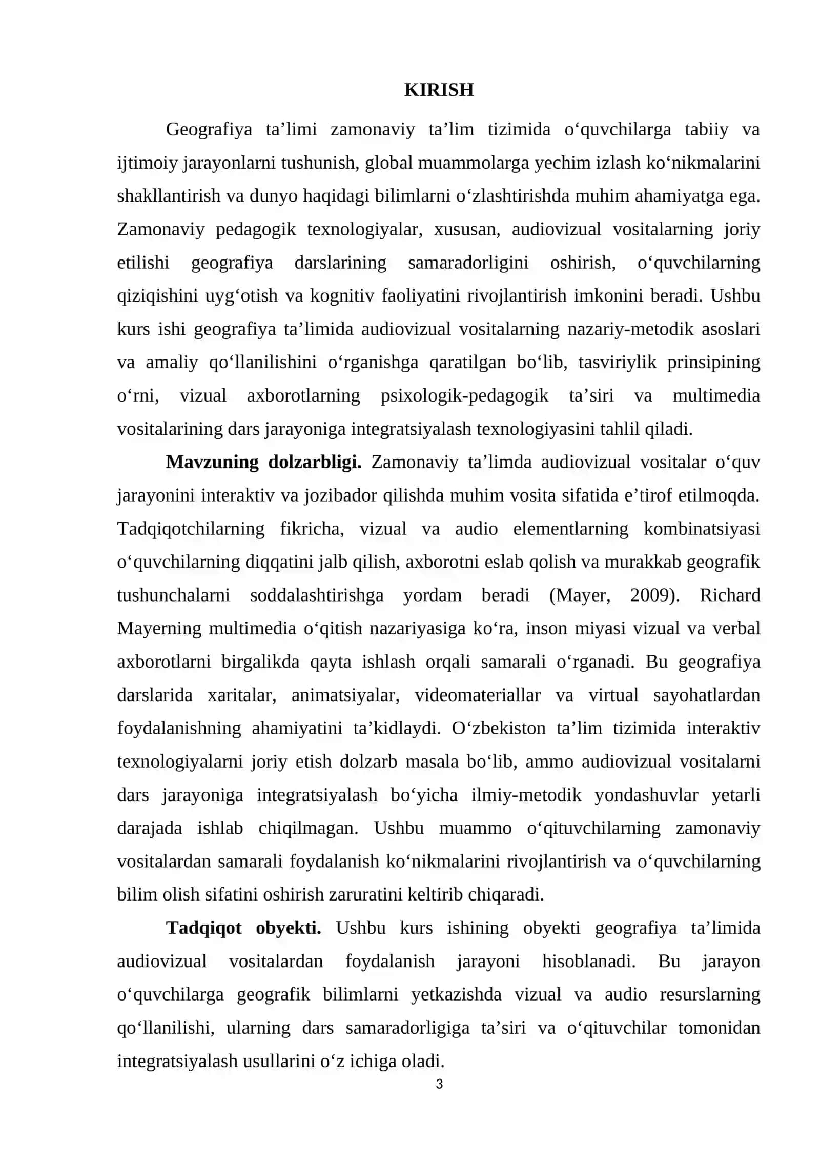 Geografiya va Tabiiy fan o‘qitish metodikasi 3