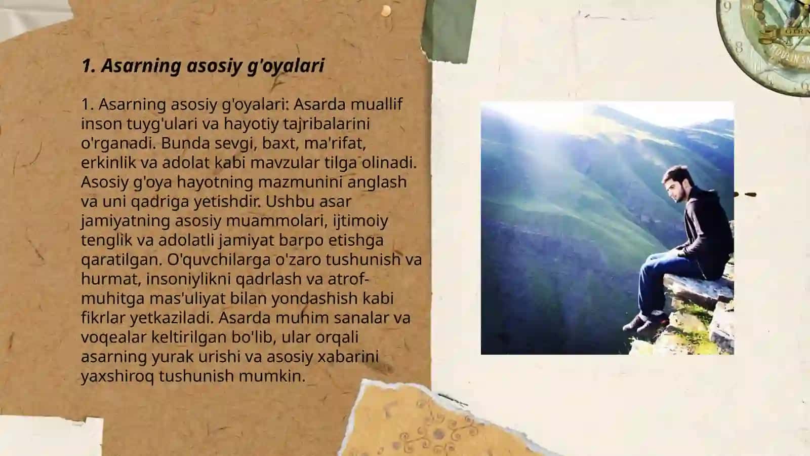 Obiddin Mahmudovning "Ota nega farzandiga tanbeh beradi?" asariga taqdimod 3