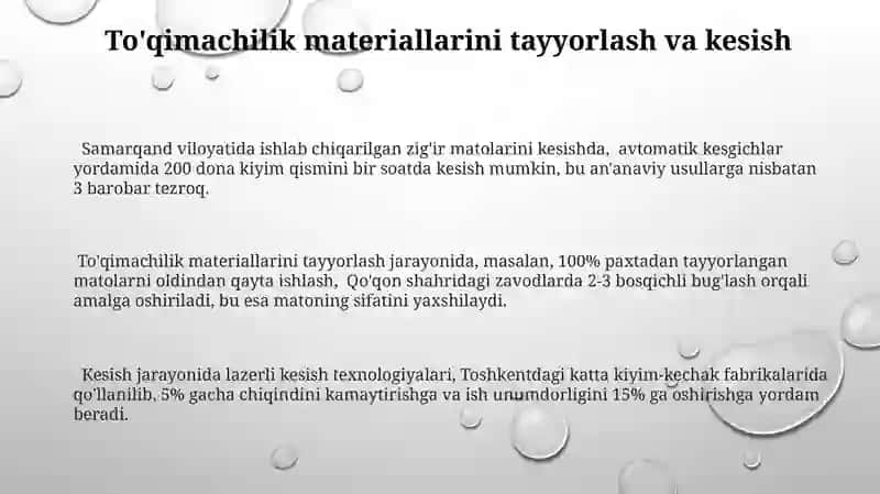 KIYIM ISHLAB CHIQARISHNING TEXNOLOGIK JARAYONLARI 3