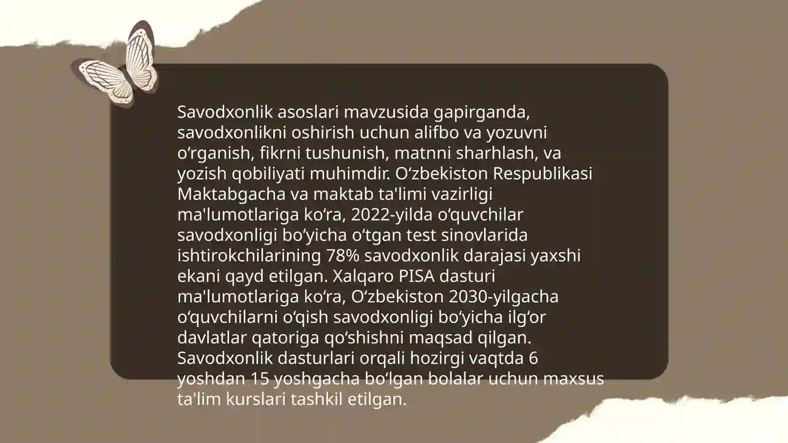 Savodxonlik asoslari 3