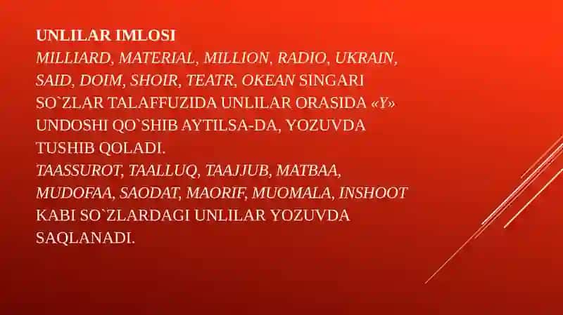 O‘zbek tilining imlo qoidalari 3