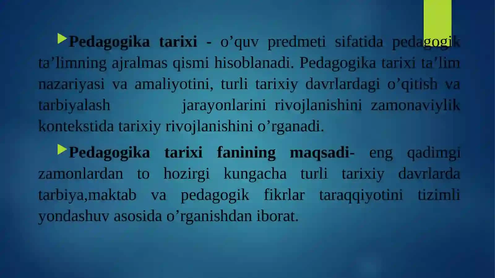 Pedagogika tarixi-fan si. Ibtidoiy jamaat tarbiya 3