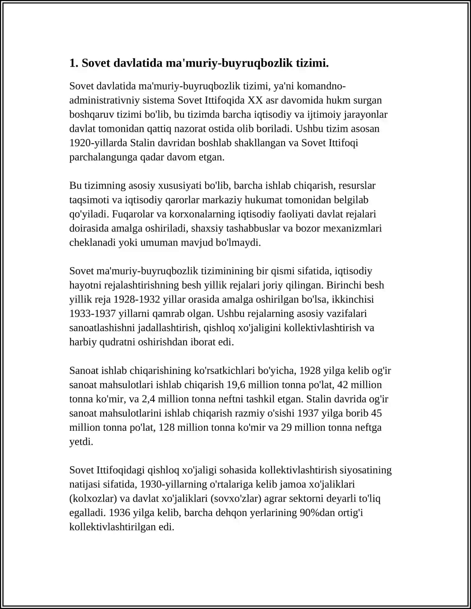 Sovet Davlatida Ma'muriy-Buyruqbozlik Tizimi 3