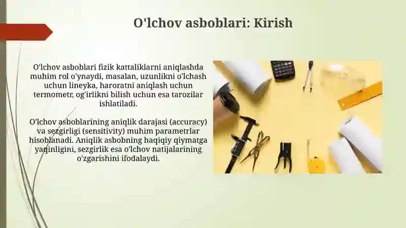 Òlchash asboblari vaoʻlchashxatoliklari 3