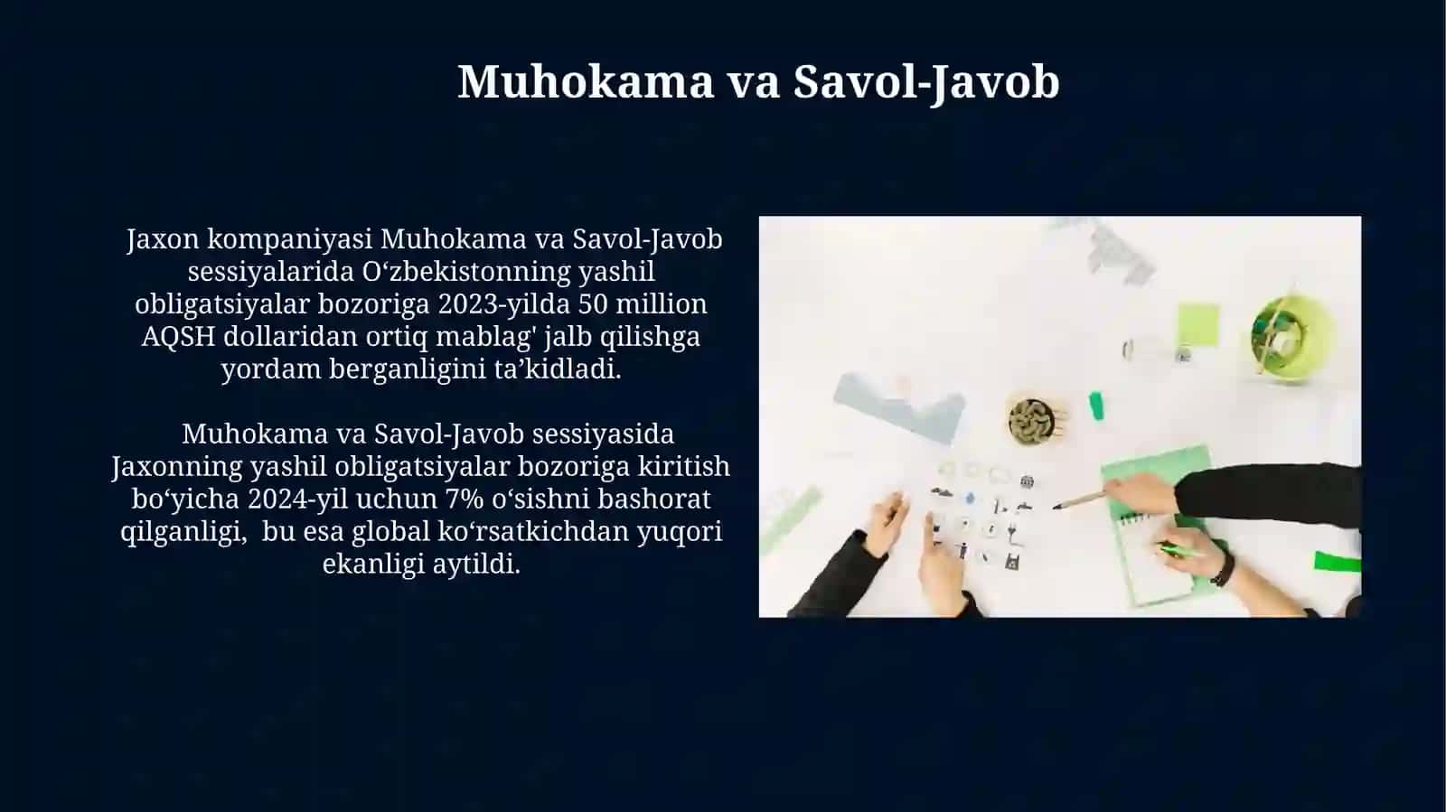 Jaxon moliya bozorida yashil abrigatsiyaning o'rni 3