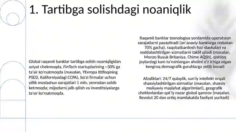 Raqamli banklarning avzalliklari va kamchiliklari 3