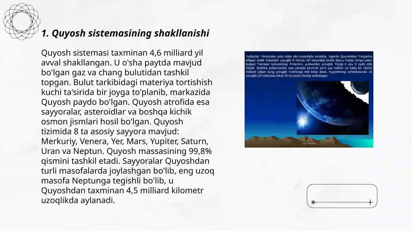 Quyosh Sistemasining Shakllanishi 3