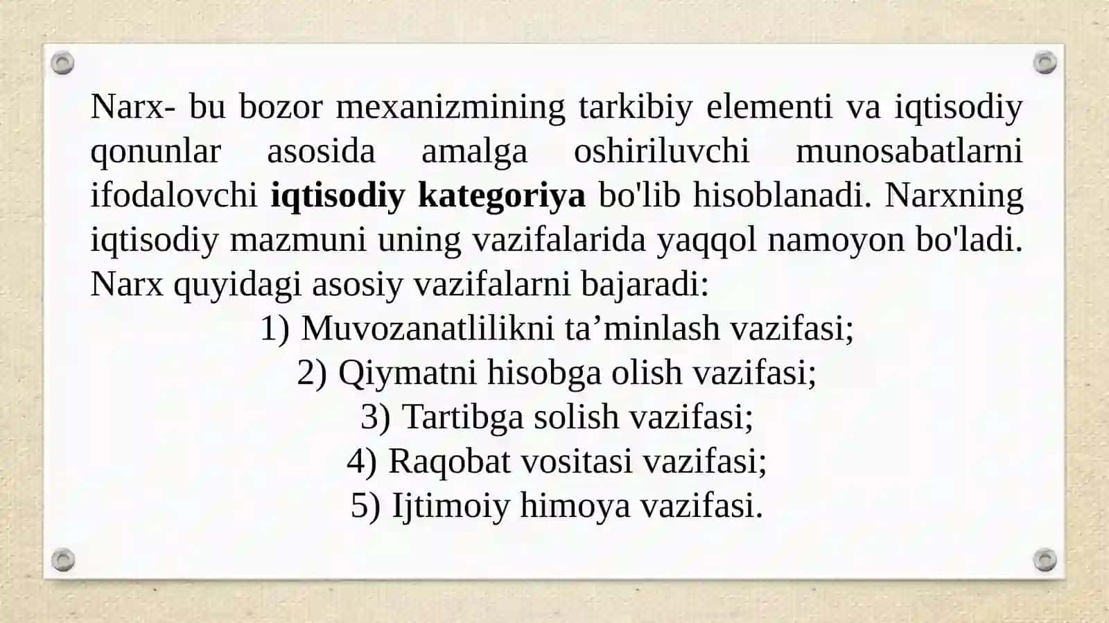 Korxonalarda narx shakllanish jarayonini boshqarish 3