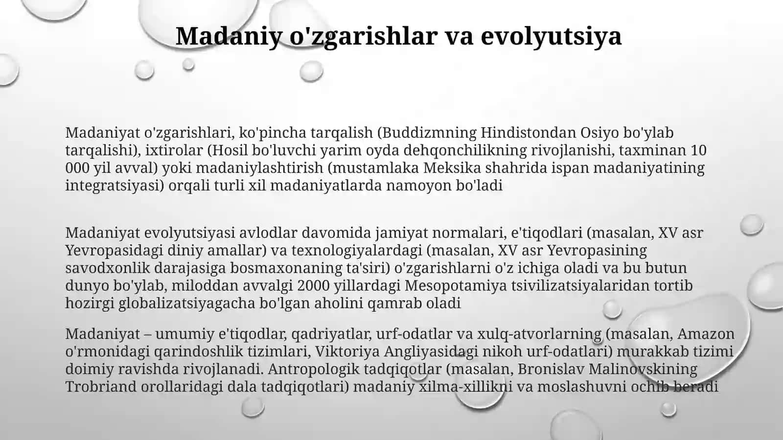 Madaniyat Evolyutsiyasi 3
