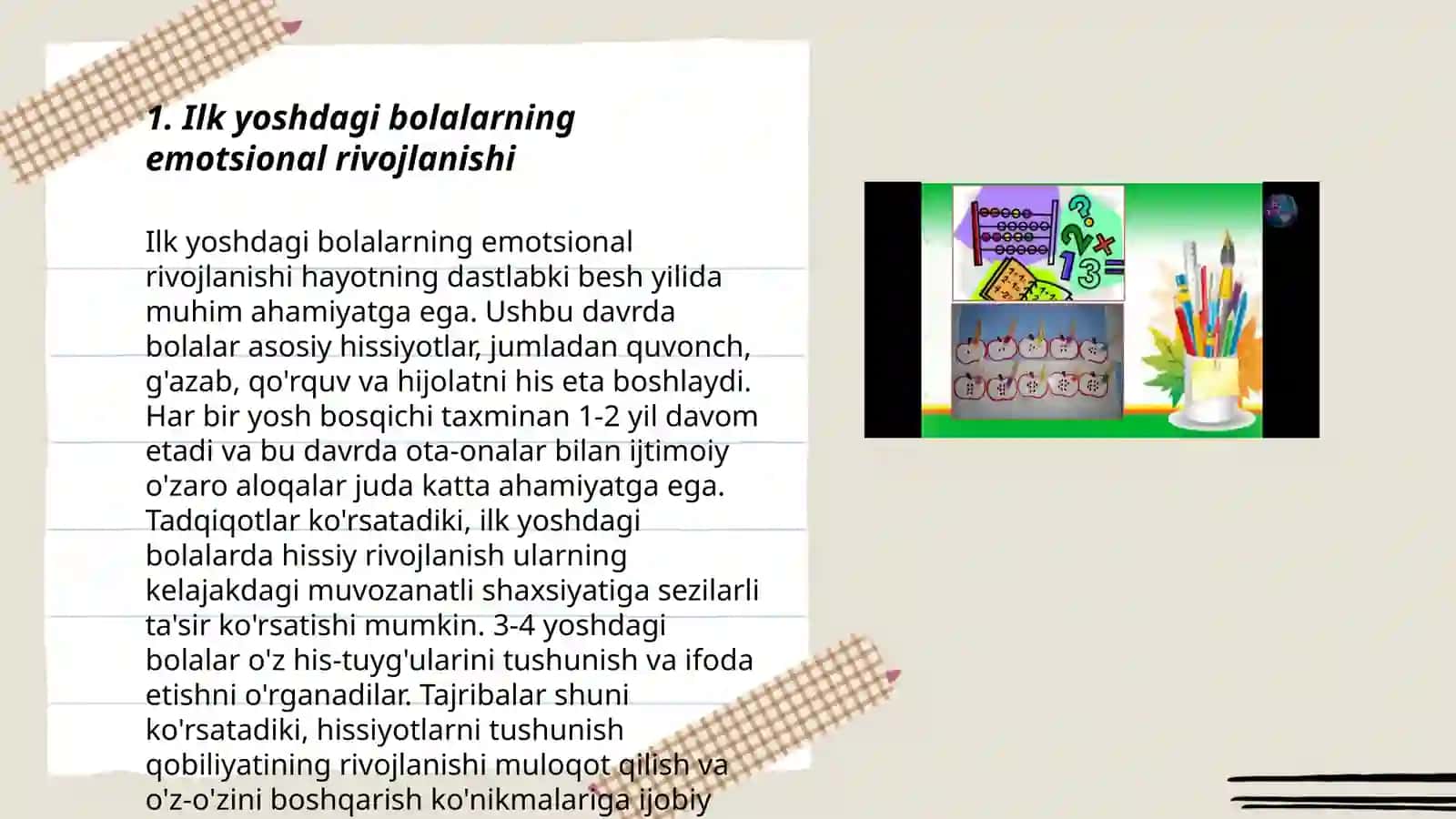 Ilk yoshdagi bolalarning psixologik rivojlanishi 3