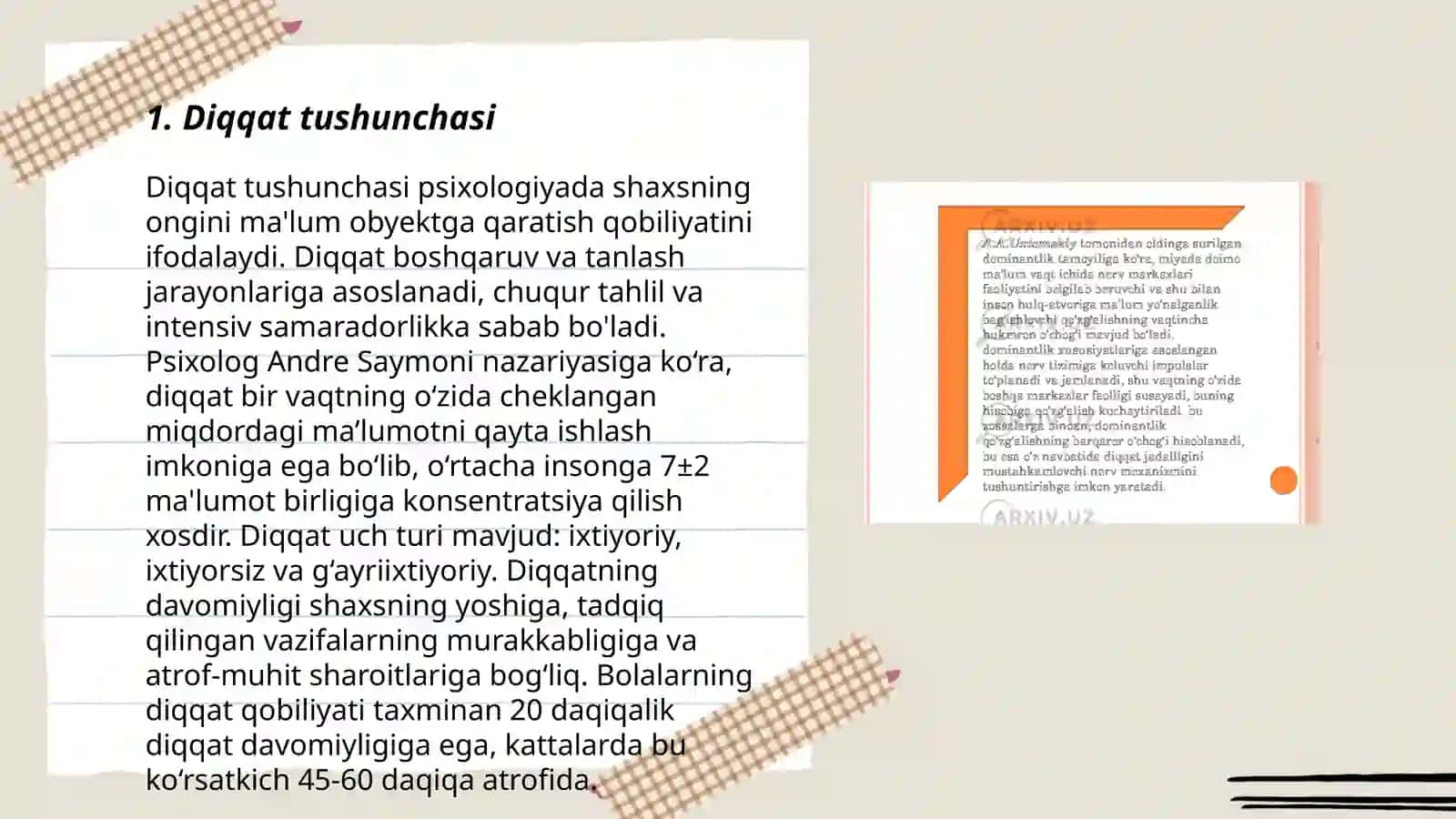 Diqqatning psixologik jihatlari 3