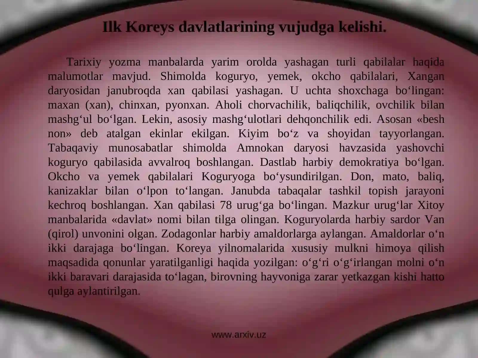 Ilk Koreys davlatlarining vujudga kelishi 3