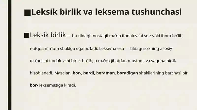 LEKSEMALARNING SHAKL VA MA’NO MUNOSABATI 3