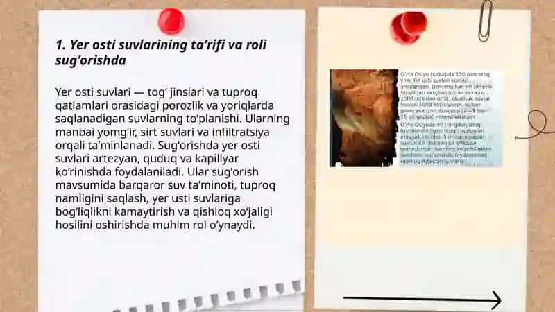 Sugʻorishda yer osti suvlari 3