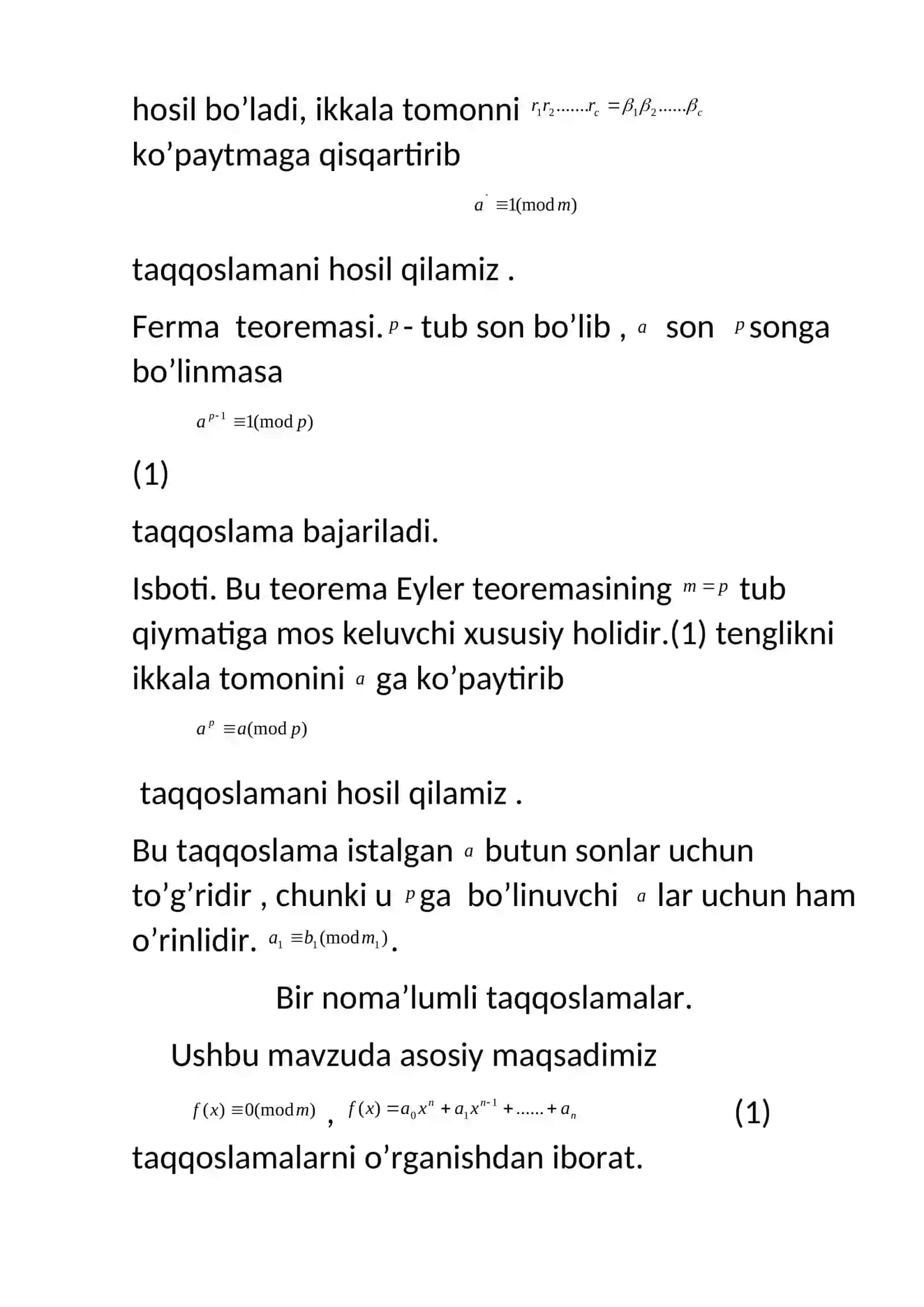 Mavzu: Eyler almashtirishlari 3