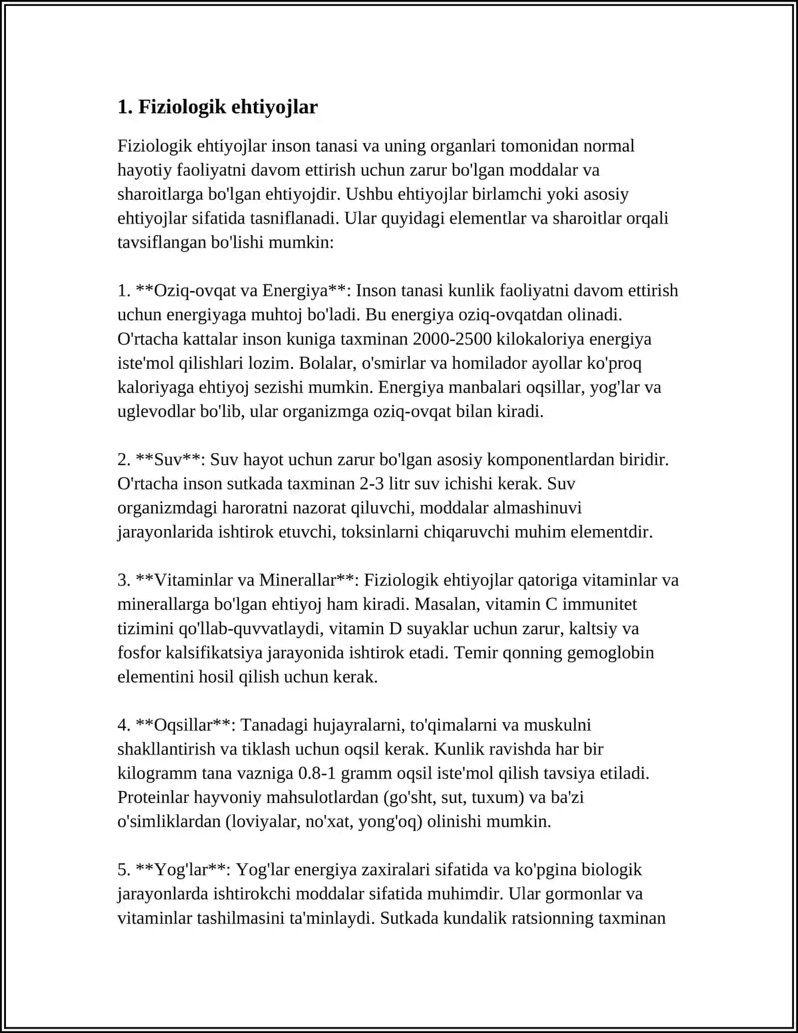 EHTIYOJNING BESH TURI(ABRAAM MASLOUGA TAYANGANDA) 3