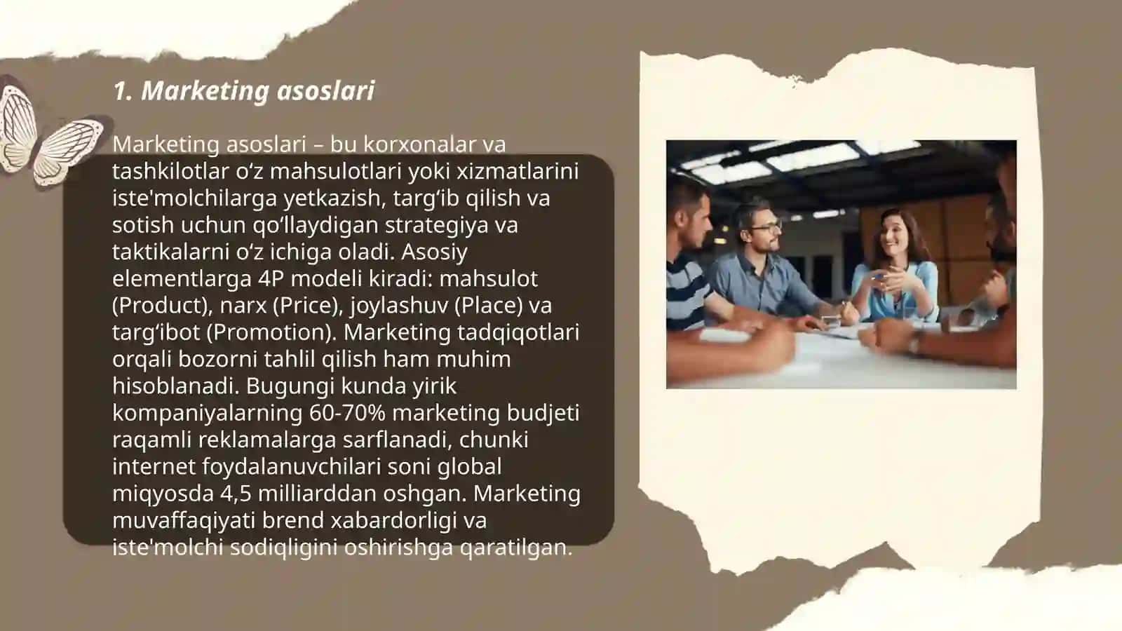 Marketing, uning vazifasi, qoidalari, va bozor tizimidagi oʻrni 3