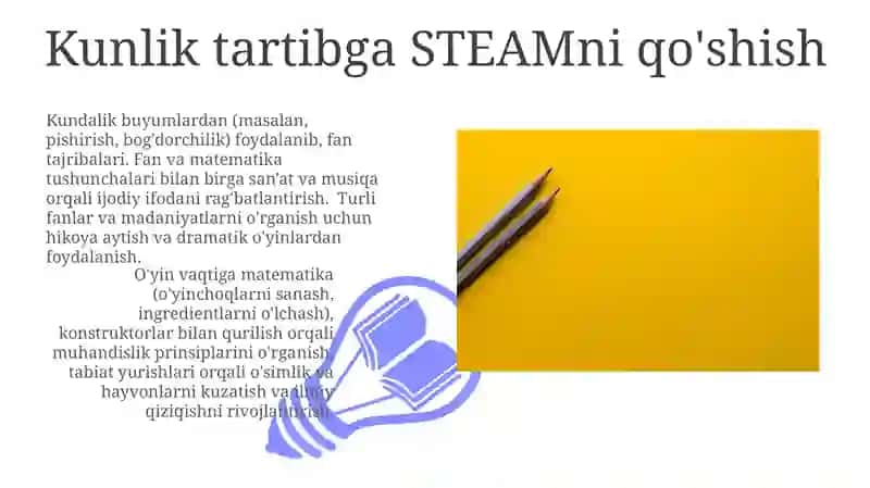 Maktabgacha ta'limda STEAM ta'lim texnologiyasi 3