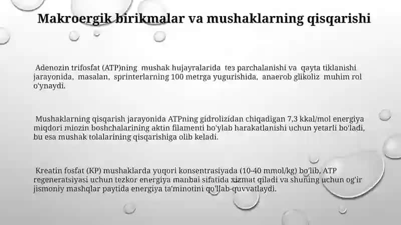 Makroergik birikmalar va Ularning moddalar almashinuvidagi oʻrni 3