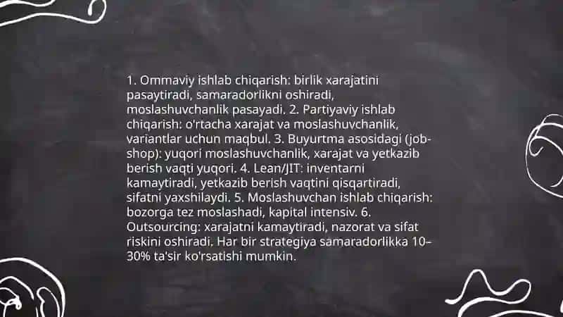 Ishlab chiqarish strategiyasi va uning korxona samaradorligiga tasiri 3