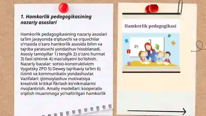 Hamkorlik pedagogikasining kontseptual g'oyalari 3