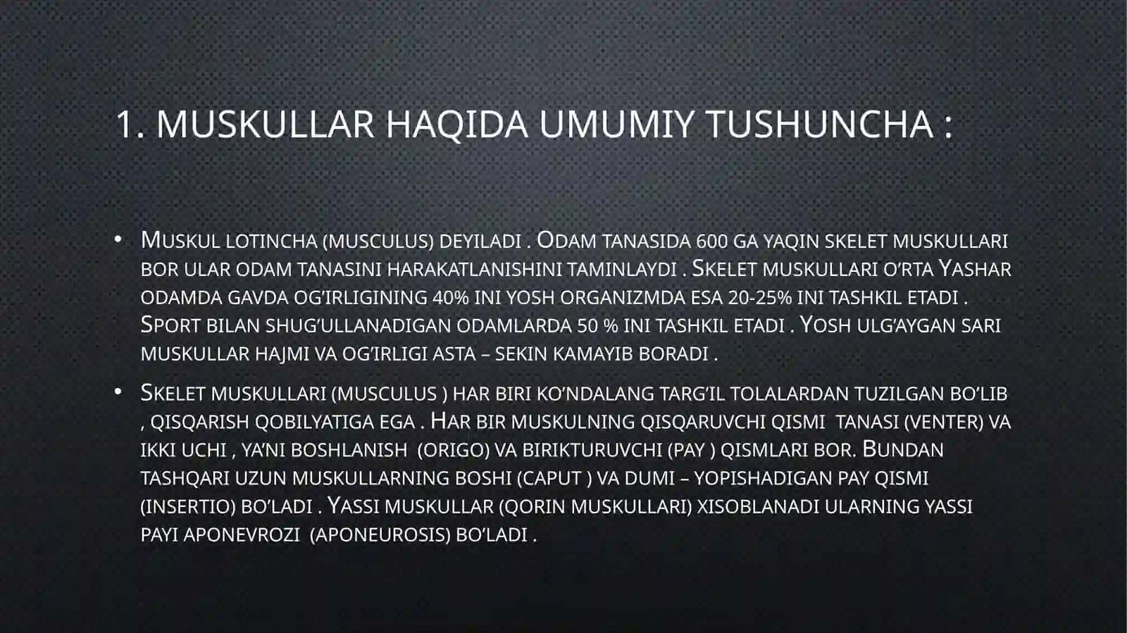 Anatomiya Muskullar prizentatsiya 3