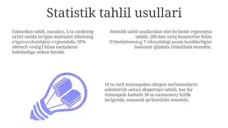 Statistik tahlil usullari 3