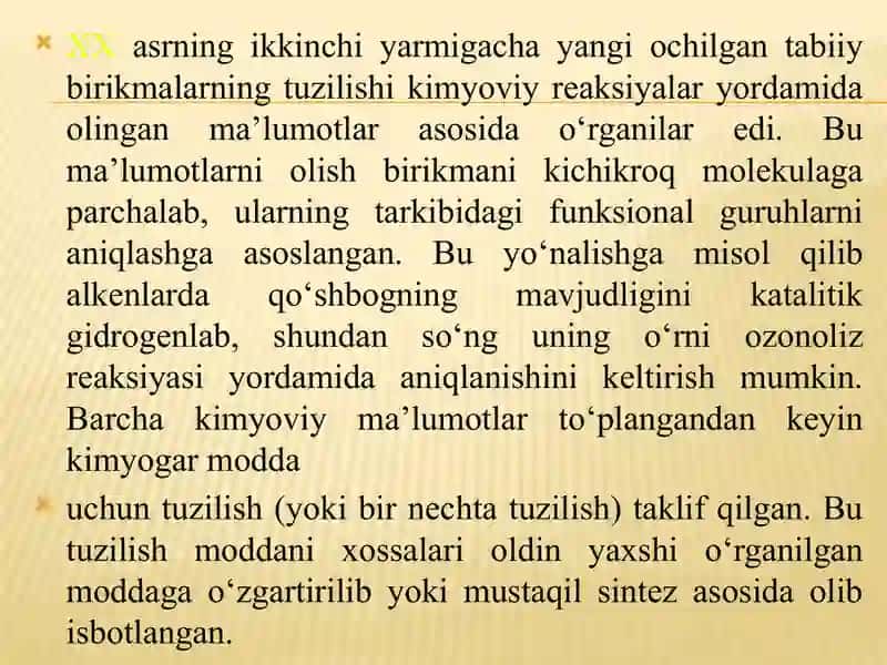 YaMR, PMR, atom- adsorbtsion, rentgenospektroskopiya usullari. 3