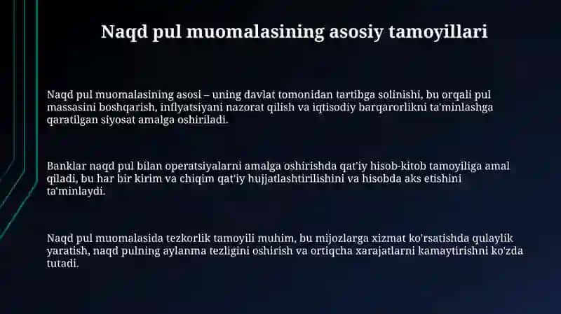 Банкларда пул муомаласини ташкил килиш 3