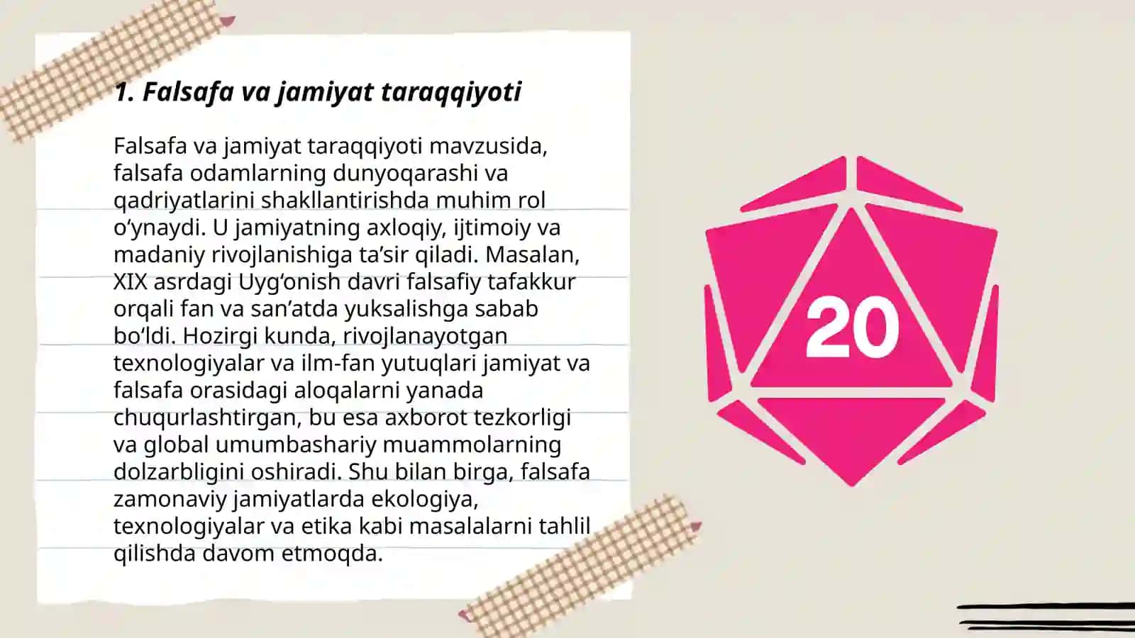 Falsafaning jamiyatda tutgan oʻrni va vazifalari 3