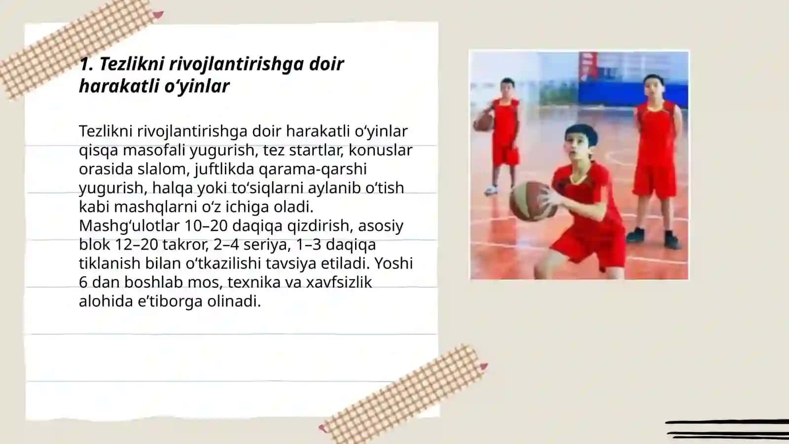 Harakatli oʻyinlar jismoniy sifatlarni rivojlantirishga doir 3