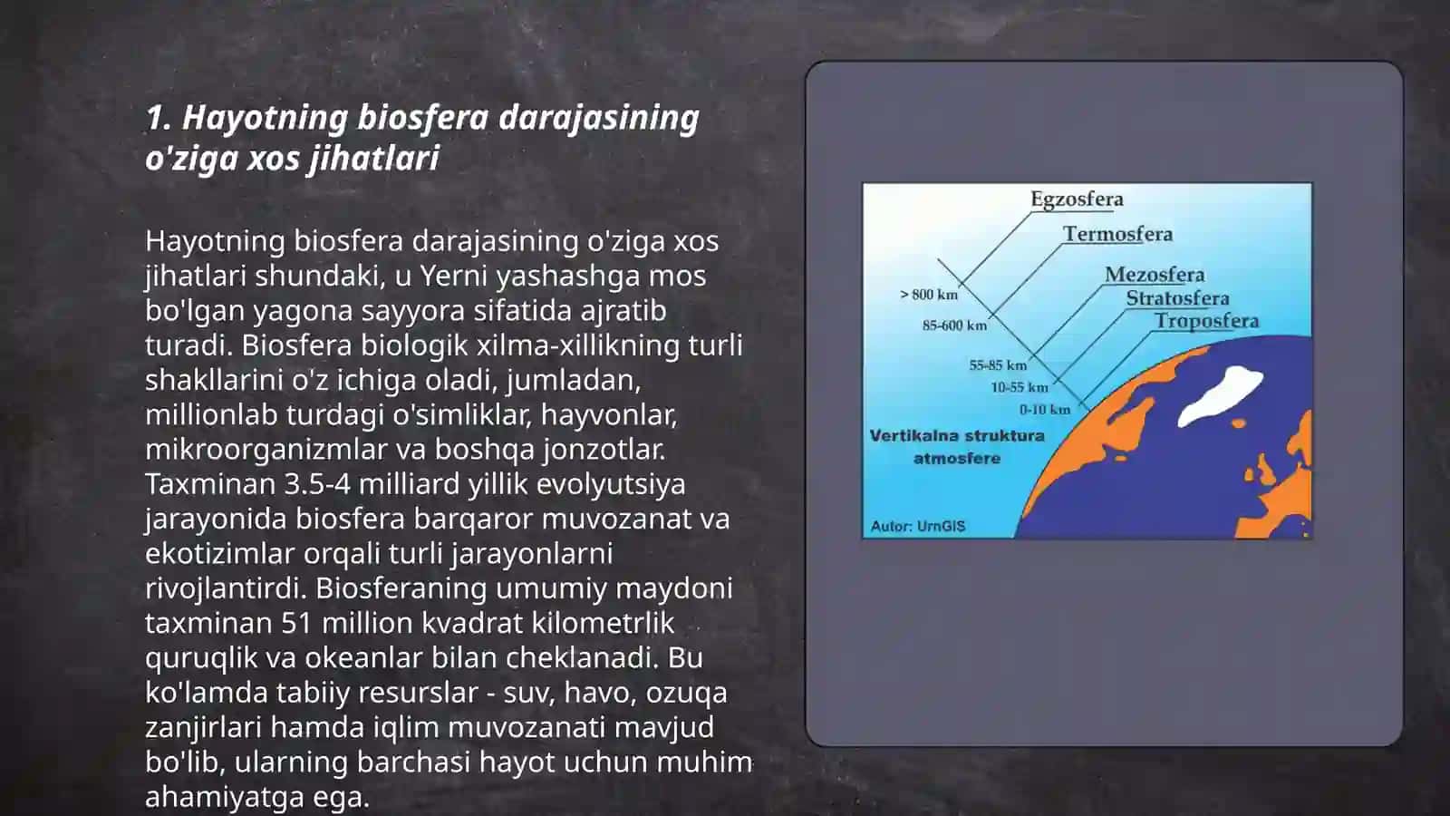 Biosfera darajasining o'ziga xos jihatlari 3