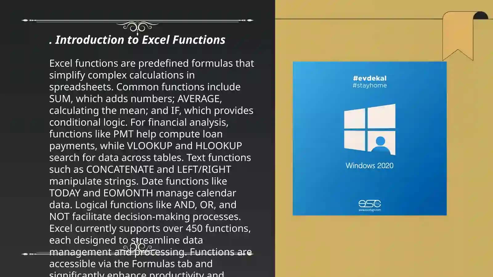 Introduction to Excel Functions 3