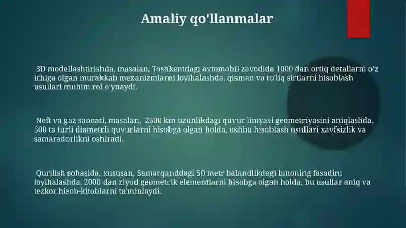 Fazoviy jismlar yon va to'la sirtlarining yuzlarini hisoblash usullari 3