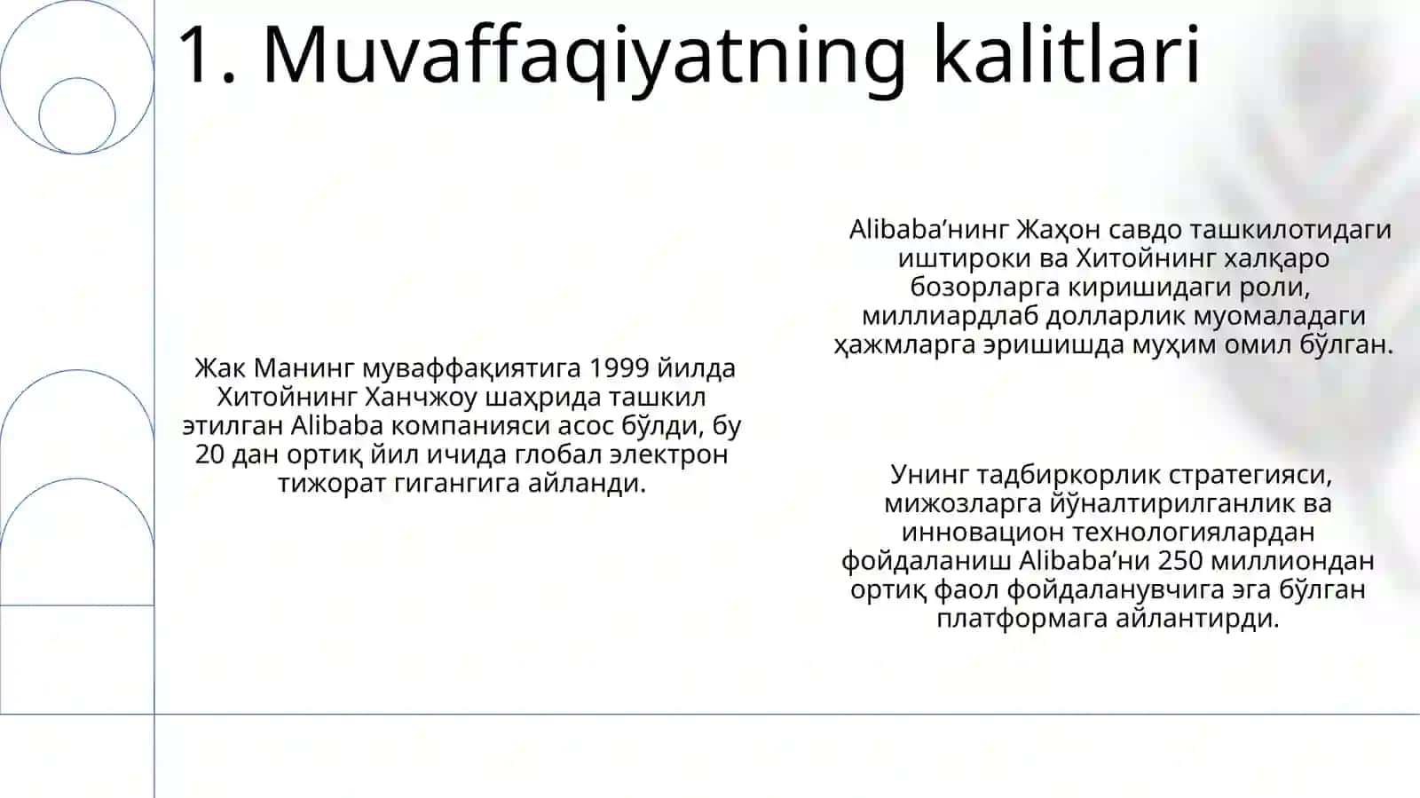 Jeck Ma Alibaba asoschi Biznesdagi yo'li 3