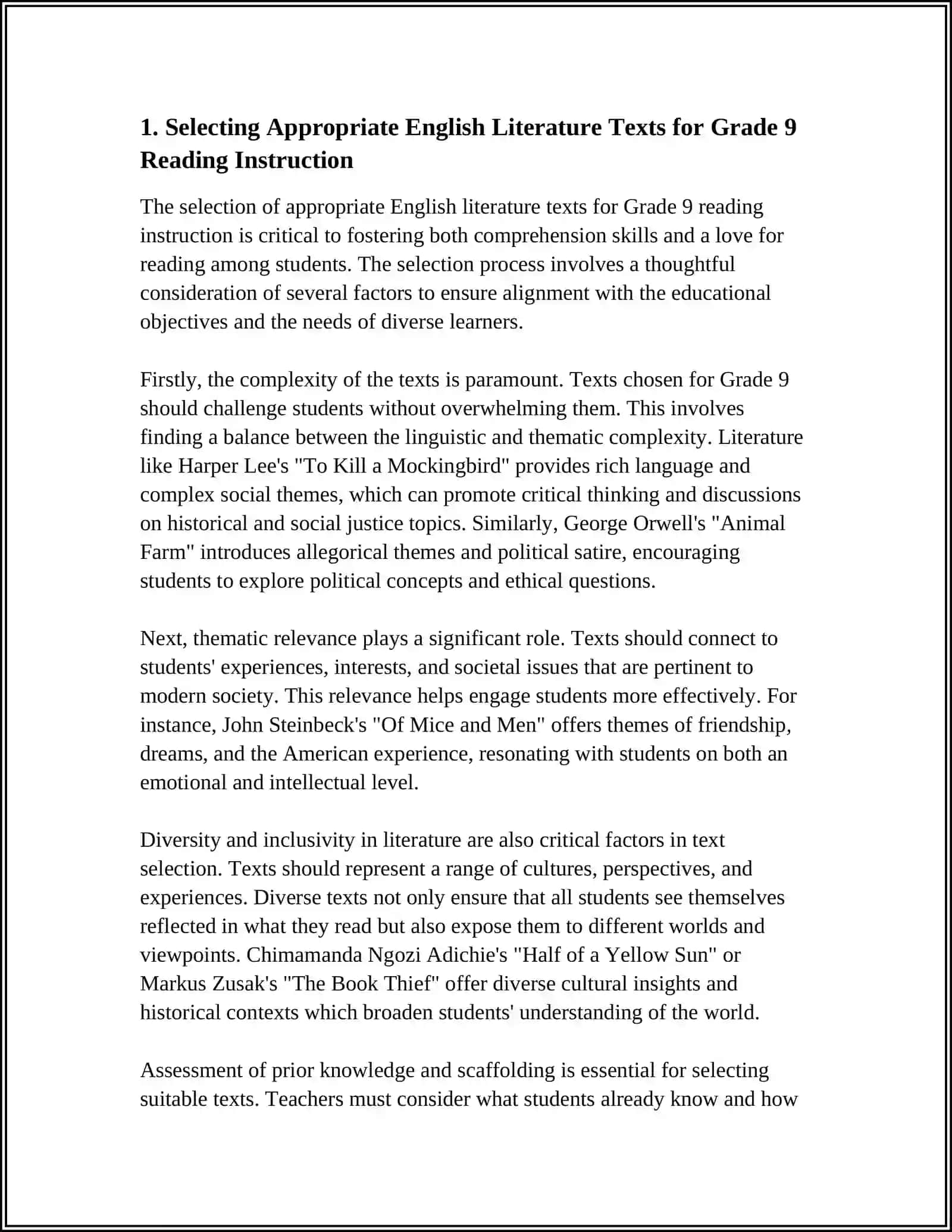TEACHING READING THROUGH LITERATURE BASED INSTRUCTION IN 9 CLASS WITH ENGLISH LITERATURE THEME 3