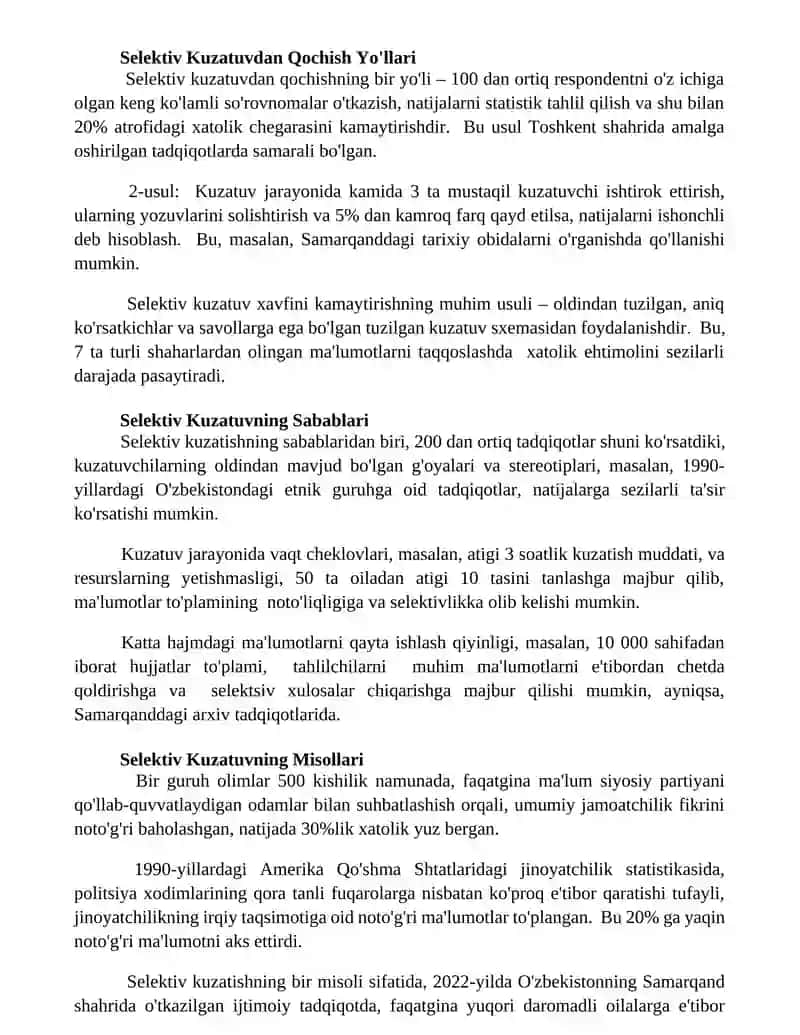 Selektiv Kuzatuv va Ob'ektivlik 3