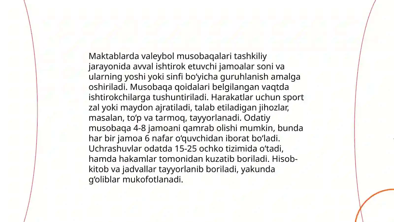 Maktablarda valeybol musobaqalarini tashkil qilish 3