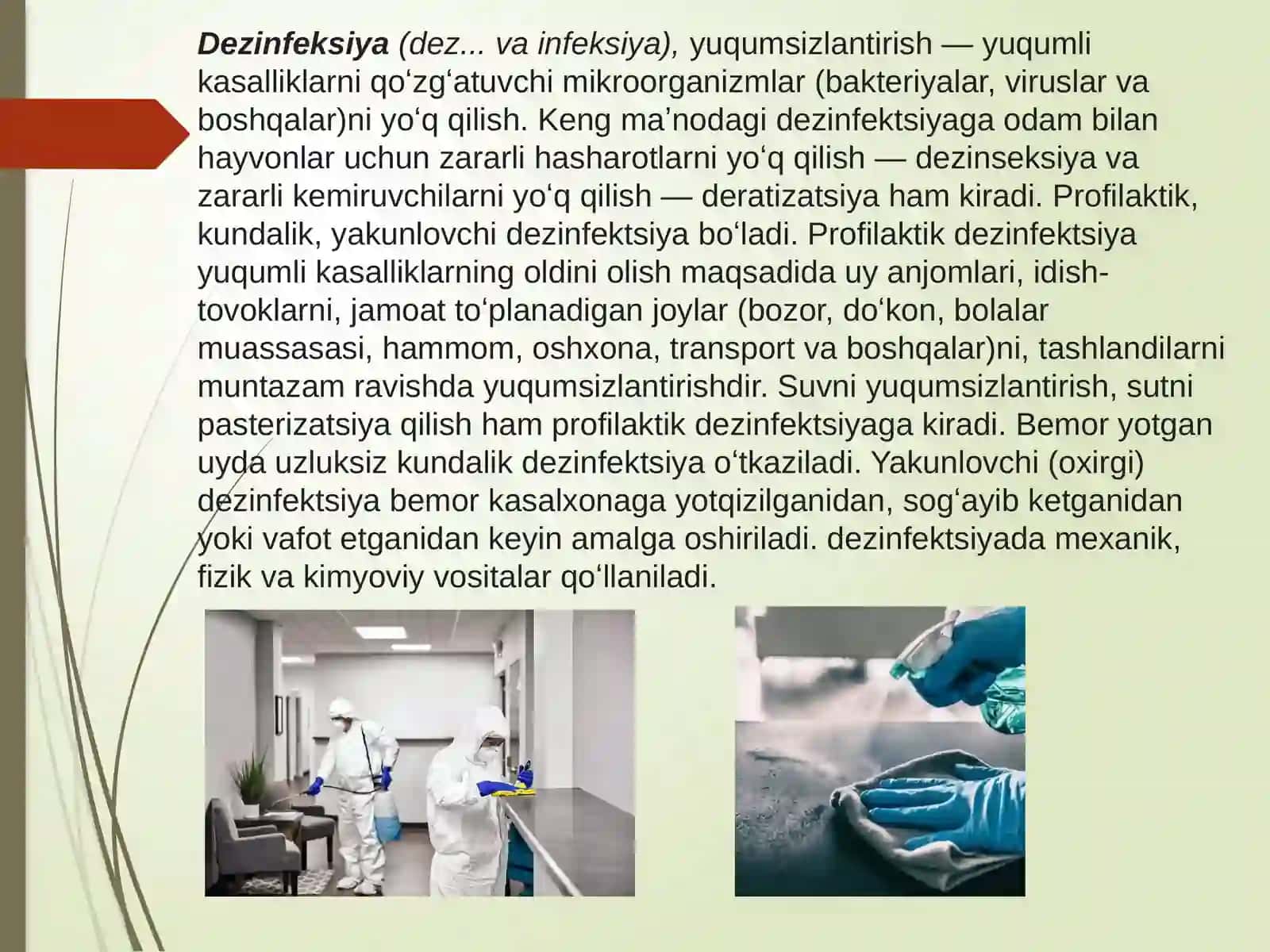 Dezinfektsiya, dezinsektsiya, deratizatsiya, sterilizatsiya 3