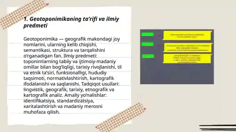 Geotoponimikaning vazifalari va fanlari tizimidaga oʻrni 3