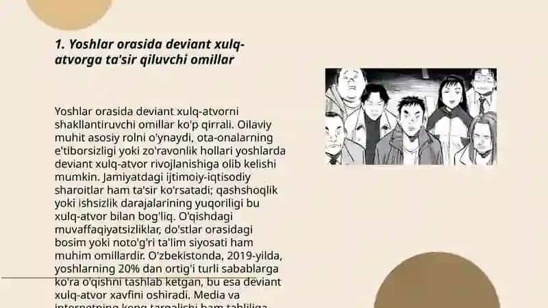 Yoshlar o'rtasidagi deviant xulq-atvor profilaktikasi 3
