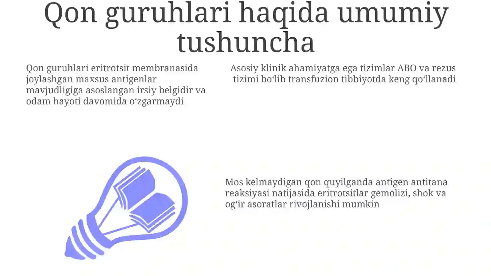 Qon Guruhlari va Rezus Omil 3
