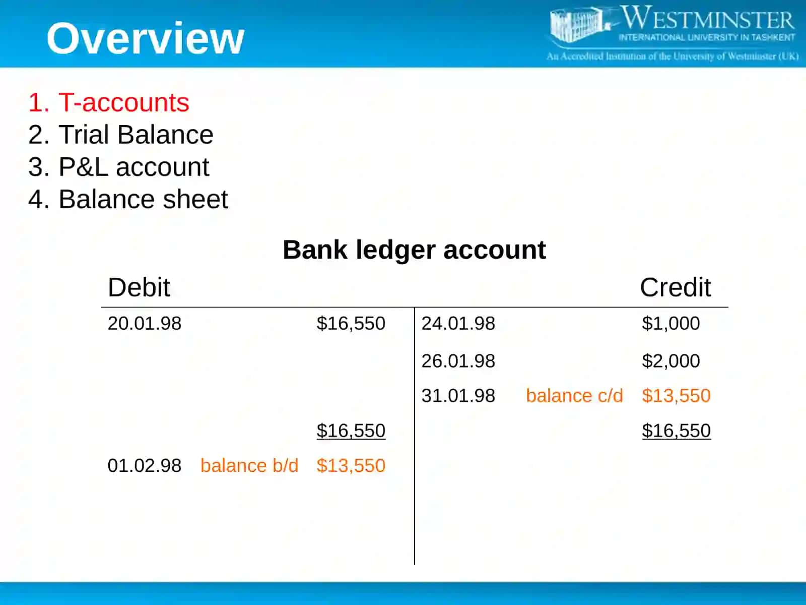 Lecture 8Balance Sheet 3