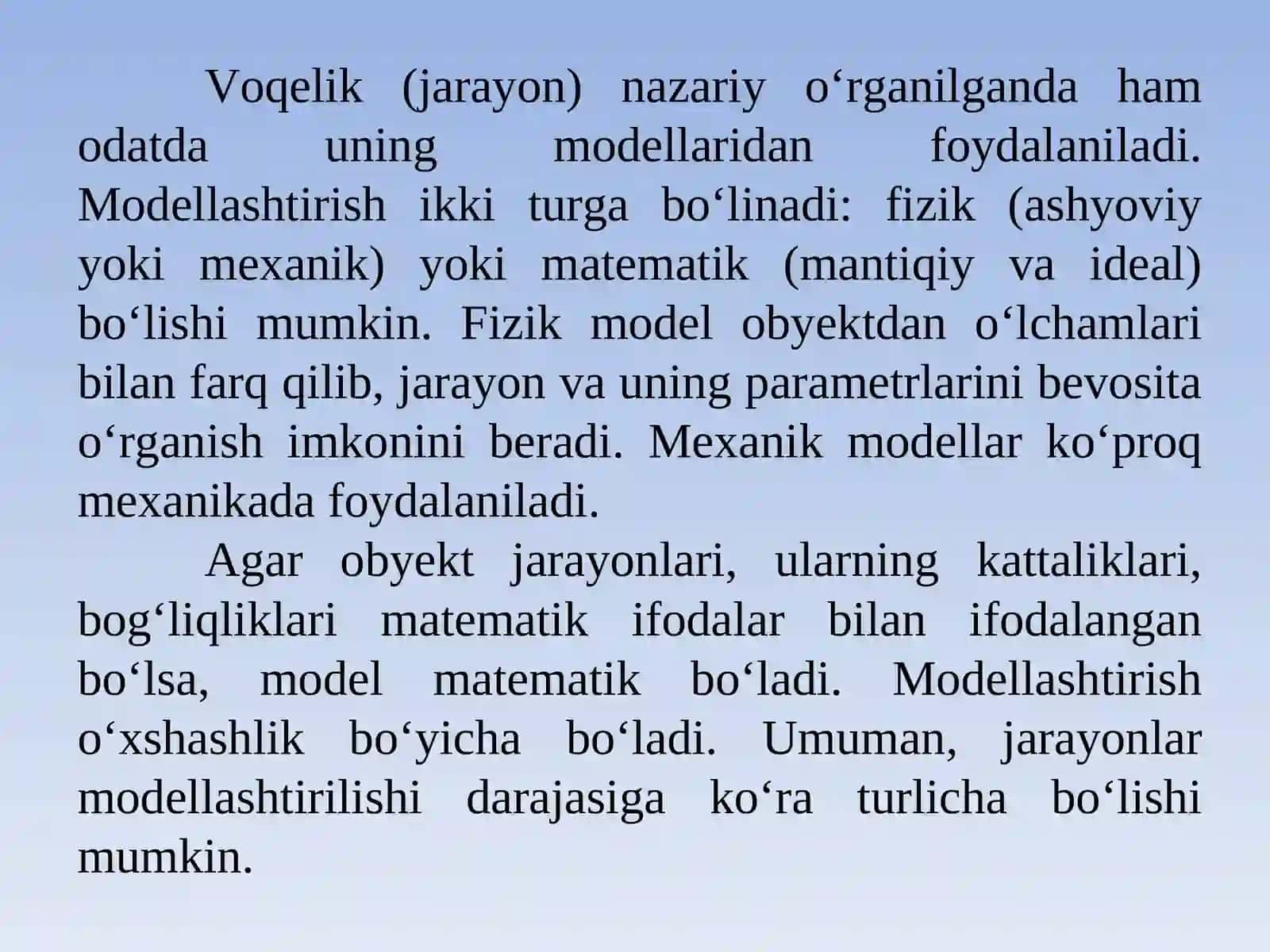 Ilmiy tadqiqot ishlarida modellashtirish 3