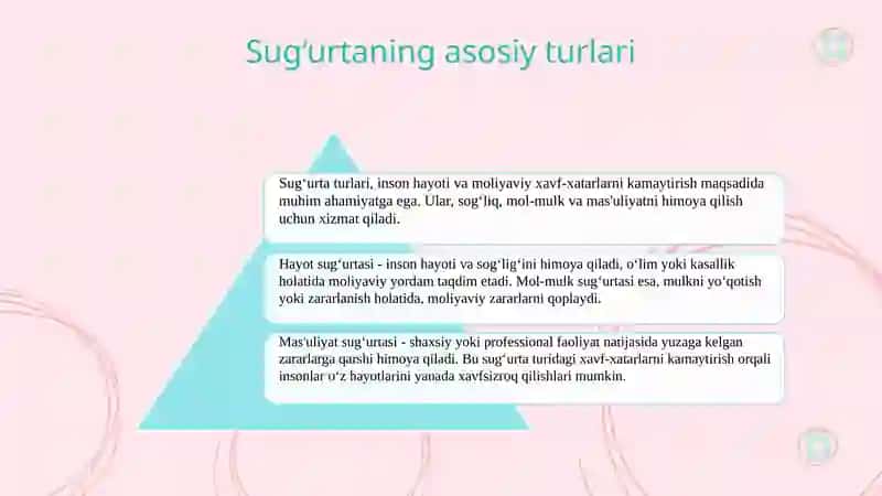 Baxtsiz hodisalar va kasalliklardan sug‘urtalash. 3